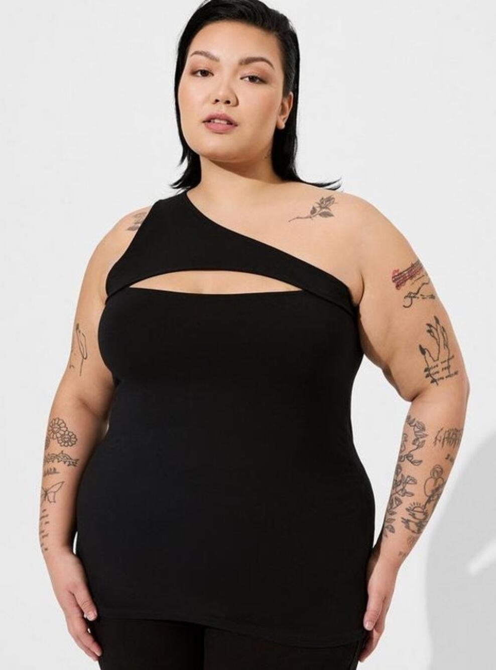Torrid Women's NWT Plus Size Foxy Cutout One Shoulder Top - Size 6 (6X) - Sexy